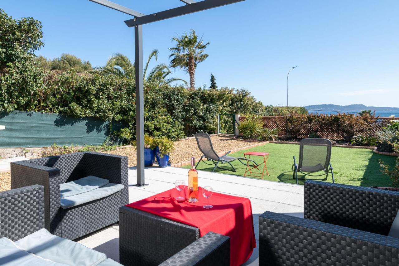Face A La Mer Superbe Villa Terrasse Barbecue Le Pradet Carqueiranne Dış mekan fotoğraf