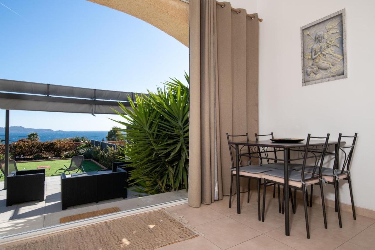 Face A La Mer Superbe Villa Terrasse Barbecue Le Pradet Carqueiranne Dış mekan fotoğraf
